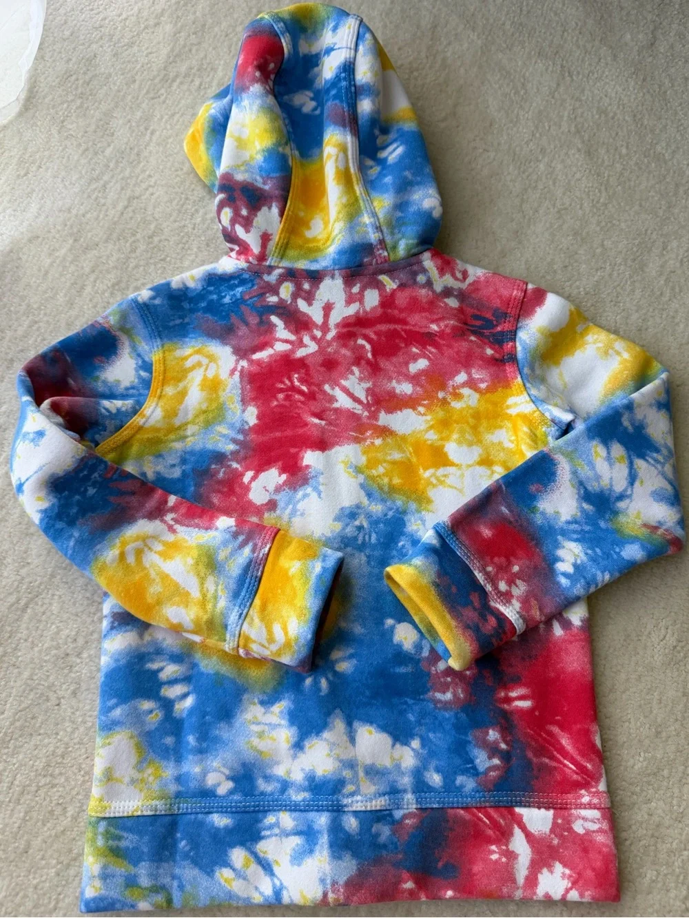 Nike Kids Tie-Dye Zip Hoodie - Blue, Pink, Yellow